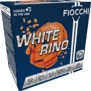 Fiocchi 12WRNO75 White Rino 12 Gauge 2.75" 1 1/8 oz 7.5 Shot