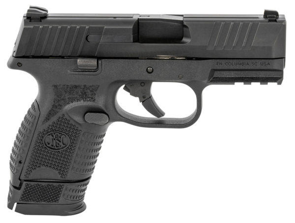 FN 66-100815 509 Compact 9mm Luger 3.70" 15+1 Black Black Steel Black Interchang